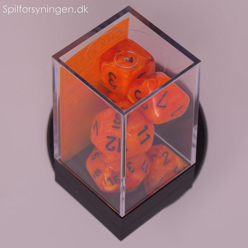 Vortex – Polyhedral Orange w/black 7-Die Set
