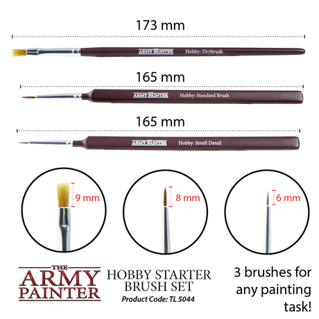 Army Painter: Hobby Starter - Brush Set indhold