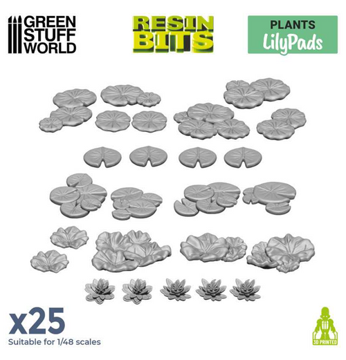 Green Stuff World: 3D Printed Set - Plants - Lily Pads