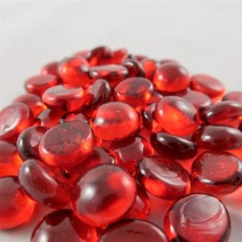 Chessex Glass Gaming Stones - Crystal Red (40)