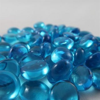 Chessex Glass Gaming Stones - Light Blue indhold