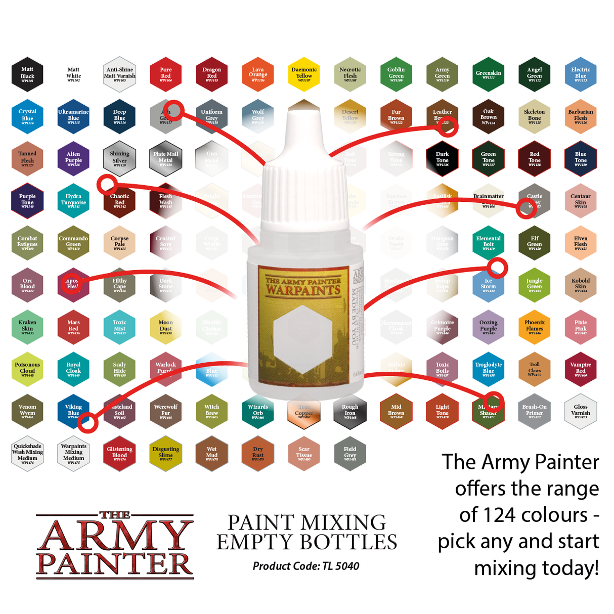 Army Painter: Paint Mixing Empty Bottles