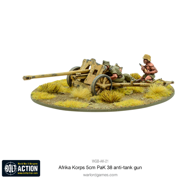 Bolt Action: Afrika Korps - 5cm PaK 38 anti-tank gun (Eng)