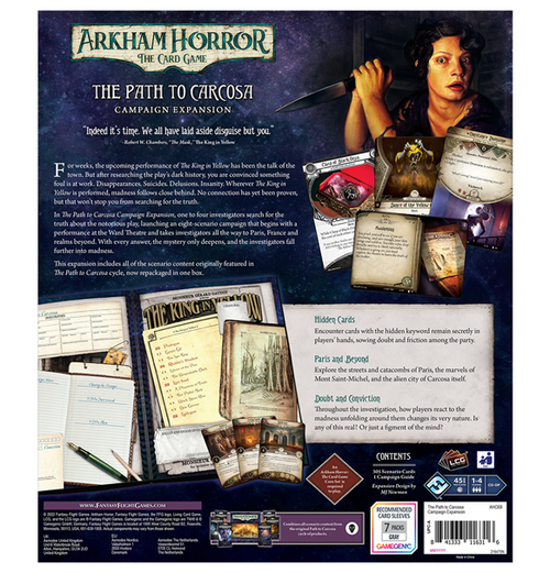 Arkham Horror: LCG - The Path to Carcosa Campaign Expansion bagside