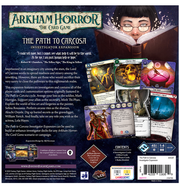 Arkham Horror: The Card Game - The Path to Carcosa Investigator Expansion bagside