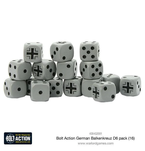 Bolt Action: German Balkenkreuz - D6 Dice Set indhold