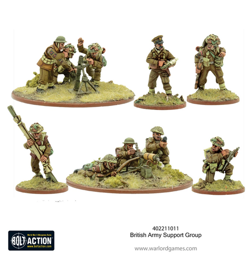 Bolt Action: British Army - Support Group indhold