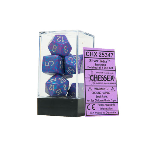 Speckled – Polyhedral Silver Tetra™ 7-Die Set