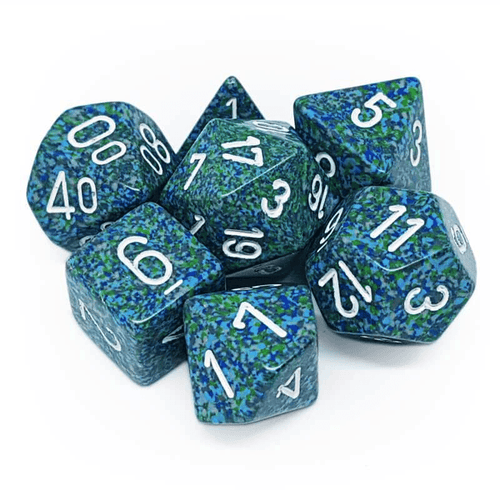 Speckled – Polyhedral Sea™ Dice Block™ indhold