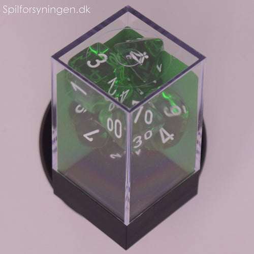 Translucent™ – Polyhedral Green w/white 7-Die Set