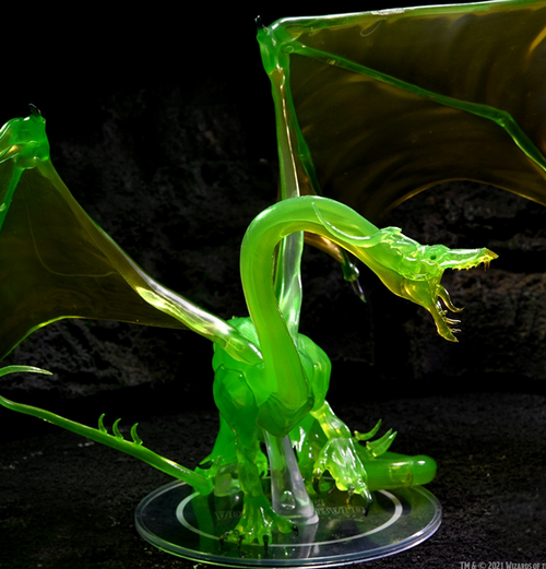 D&D Icons of the Realms: Adult Emerald Dragon - Premium Figure indhold