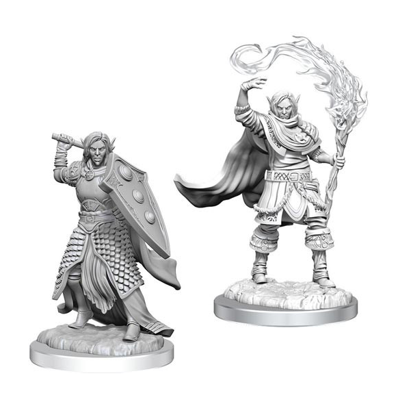 Nolzur's Marvelous Miniatures: Elf Cleric Male indhold