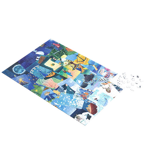 Dixit Puzzle: Blue MishMash - 1000 (Puslespil) indhold