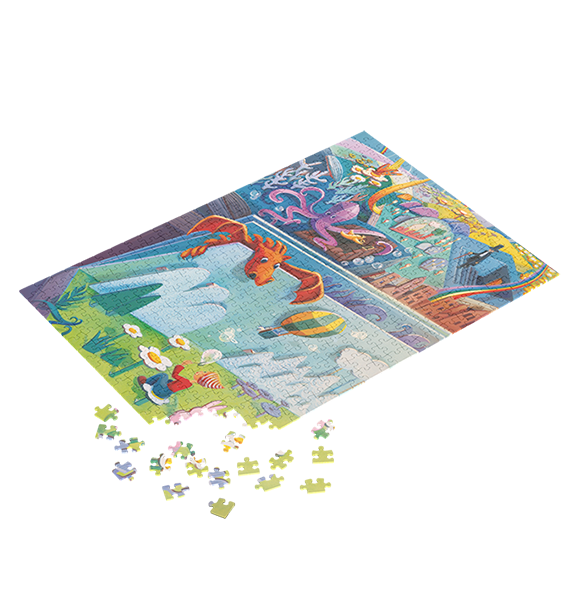 Dixit Puzzle: Adventure - 500 (Puslespil) indhold