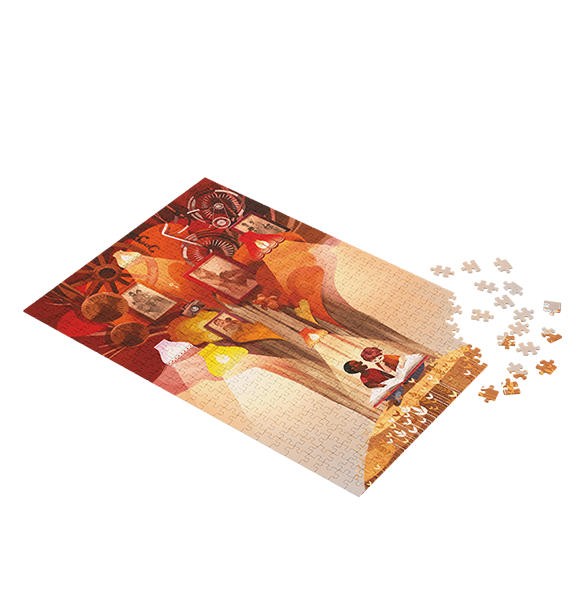 Dixit Puzzle: Family - 500 (Puslespil) indhold
