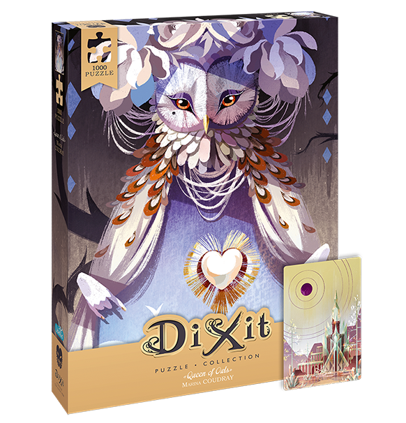 Dixit Puzzle: Queen of Owls - 1000 (Puslespil) indhold
