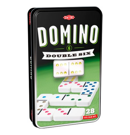 Domino Double Six i tin æske