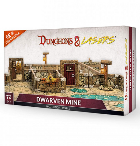 Dungeons & Lasers: Dwarven Mine - Half-Height Walls