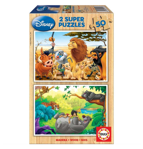 Educa: Disney - 2 Super Puzzles (Puslespil)