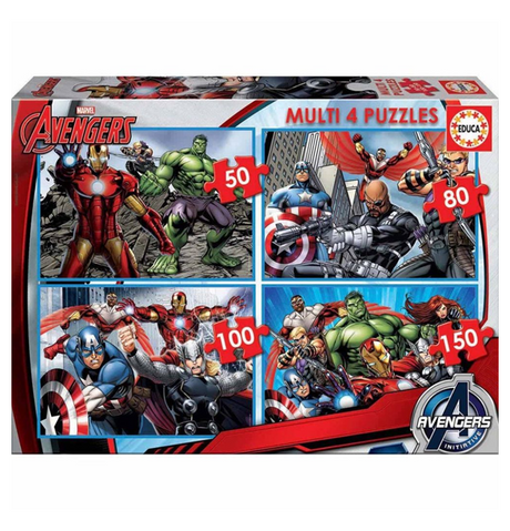 Educa: Avengers - 4 Multi Puzzle (Puslespil)