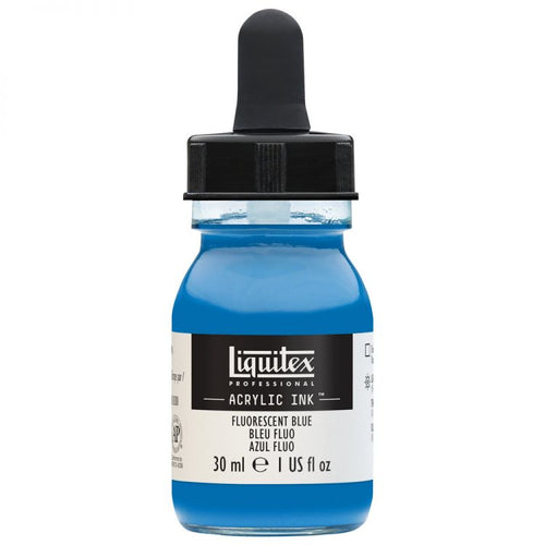 Liquitex Acrylic Ink - Fluorescent Blue 30ml