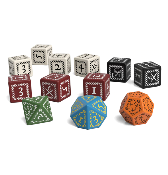 Forbidden Lands RPG - Custom Dice indhold