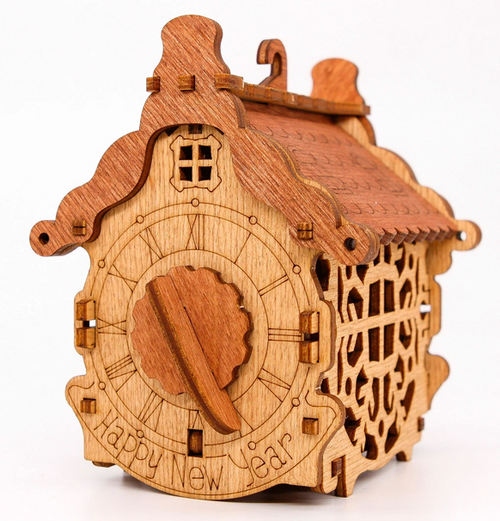 Gift Puzzlebox: Wooden Gift Vault - New Year Tree