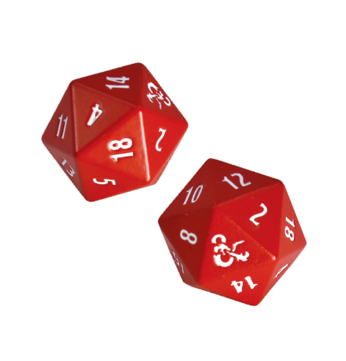 Dungeons & Dragons: Heavy Metal Red and White - D20 Dice Set indhold