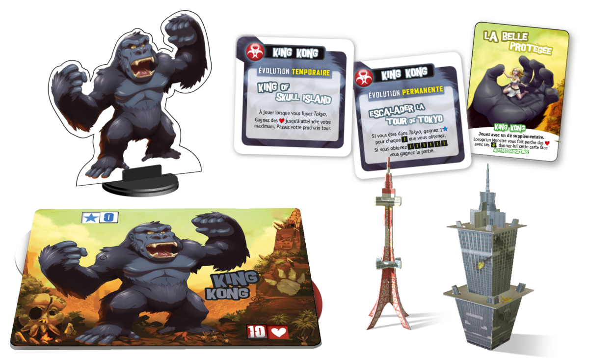 King of Tokyo: Monster Pack – King Kong (Exp) (Eng) spilkomponenter