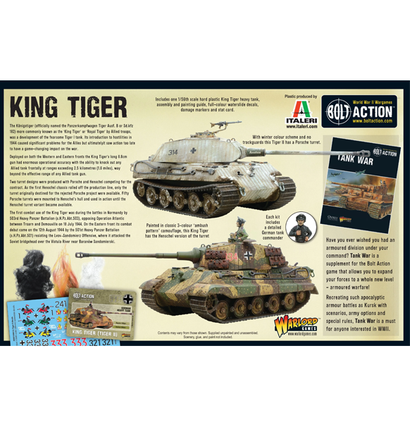 Bolt Action: King Tiger bagside