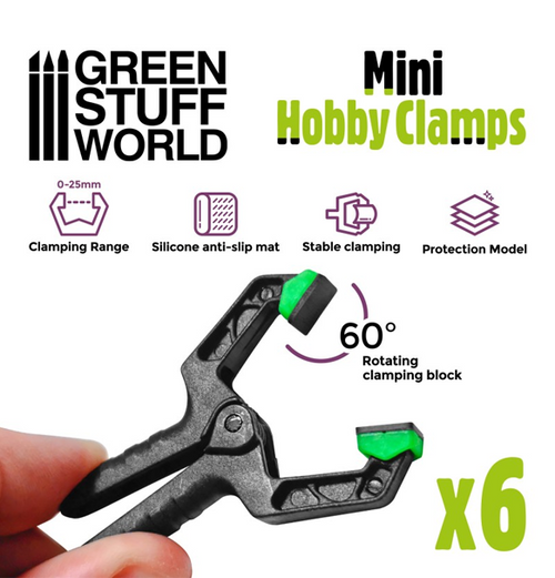 Green Stuff World: Mini Hobby Clamps - 6 stk.