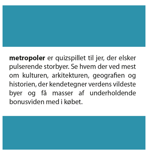Quickie: Metropoler (Dansk) bagside