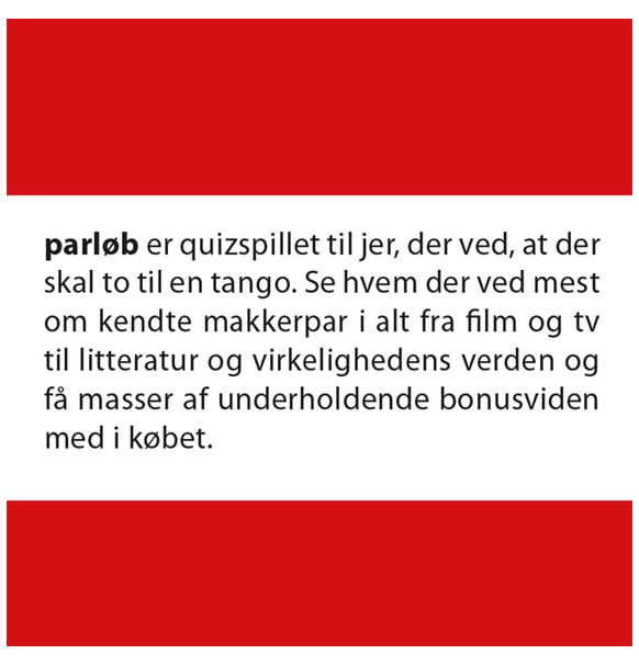 Quickie: Parløb (Dansk) bagside