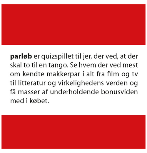 Quickie: Parløb (Dansk) bagside