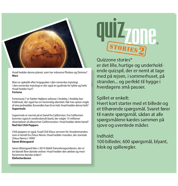 Quizzone: Stories 2 (Dansk) bagside