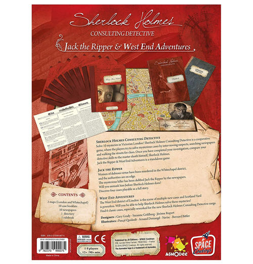 Sherlock Holmes Consulting Detective Jack the Ripper & West End Adventures bagside