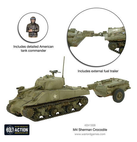 Bolt Action: Sherman Crocodile Flamethrower Tank indhold