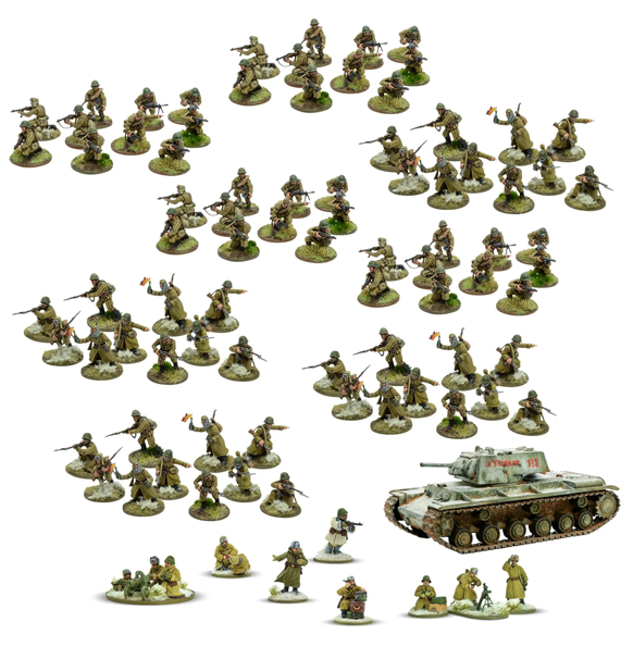 Bolt Action: Soviet Army Winter - Starter Army indhold