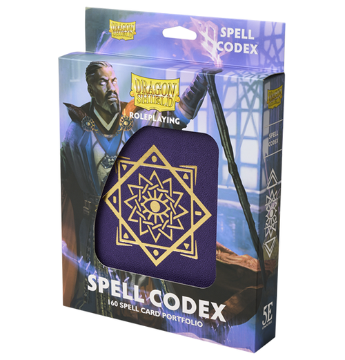 Dragon Shield: Spell Codex Portfolio - Arcane Purple