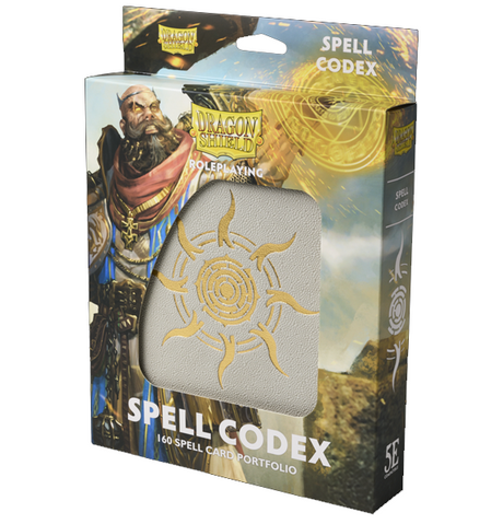 Dragon Shield: Spell Codex Portfolio - Ashen White