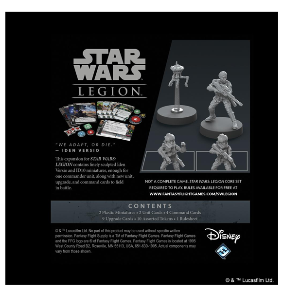 Star Wars Legion - Iden Versio and ID10 bagside
