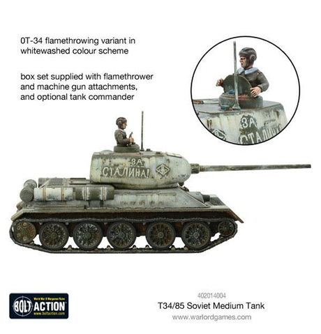 Bolt Action:  T-34/85 Medium Tank indhold