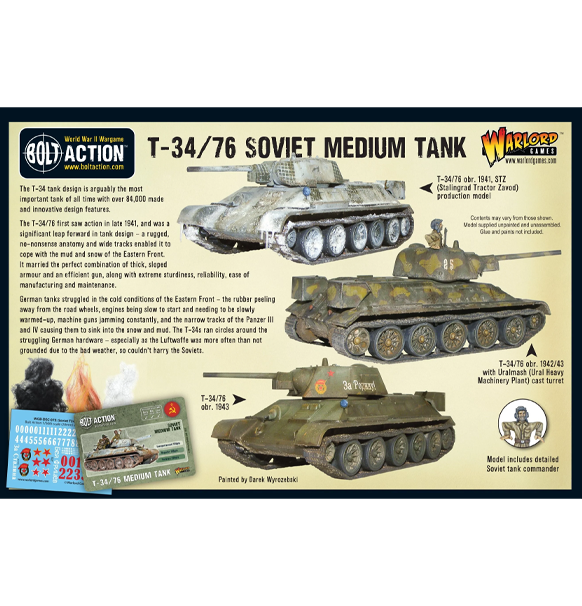 Bolt Action: T34/76 Medium Tank bagside