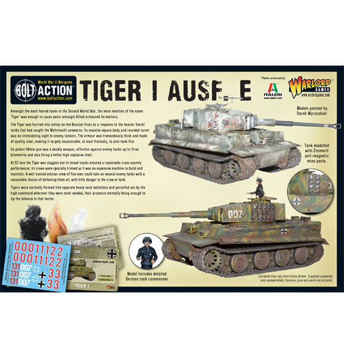 Bolt Action: Tiger I - Ausf E Heavy Tank bagside