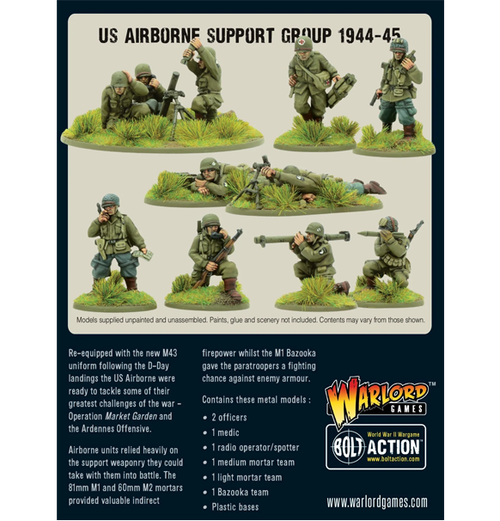 Bolt Action: US Airborne - Support Group 1944-45 bagside