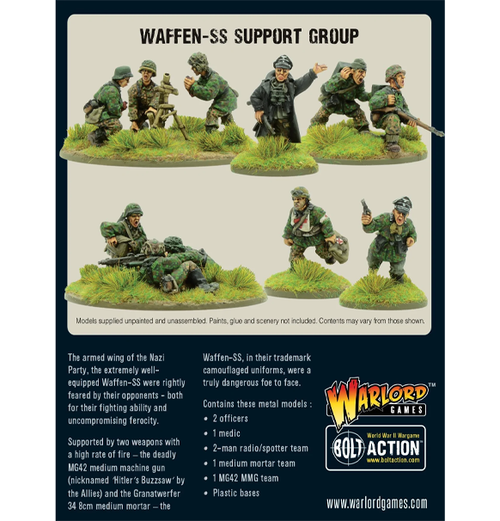 Bolt Action: Waffen SS - Support Group bagside