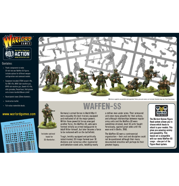 Bolt Action: Waffen SS - WWII SS-Grenadiers bagside