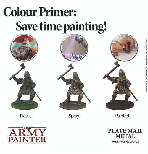 Army Painter: Colour Primer - Platemail Metal