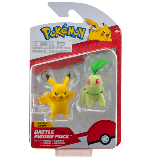 Pokemon: Battle Figure - Chikorita & Pikachu