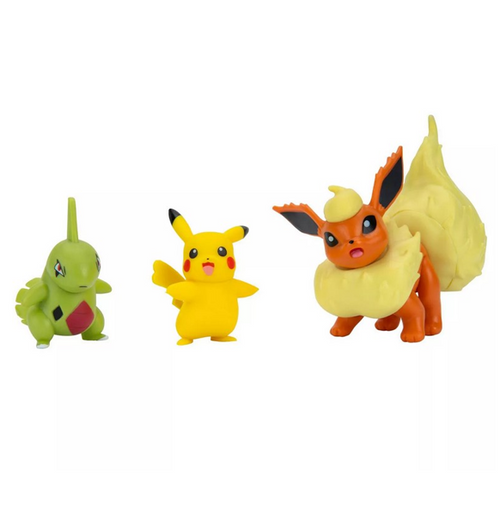 Pokemon: Battle Figure - Pikachu, Flareon & Larvitar
